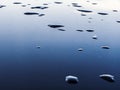 water drops on the hood of the car Royalty Free Stock Photo