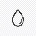 Water drops icon. Black Liquid drop symbol illustration. Outline waterdrop. Stock vector illustration isolated on white background Royalty Free Stock Photo