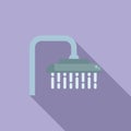 Water drops icon flat vector. Shower head