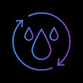 Water drops icon. Hydration cycle symbol. Recycling liquid Vector. Irrigation nature shape. Royalty Free Stock Photo