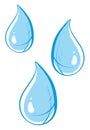 Water drops, illustration, vector Royalty Free Stock Photo
