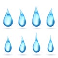 Water drops isolated