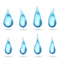 Water drops isolated Royalty Free Stock Photo