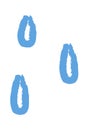 Water drops linear children drawing