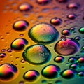 Water drops macro as nature abstract colorful background Royalty Free Stock Photo
