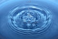 Water drops making a splash with ripples Royalty Free Stock Photo