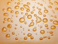 Water drops on orange background Royalty Free Stock Photo