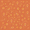 Water drops on orange background. colored vector illustration Royalty Free Stock Photo