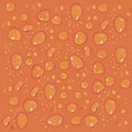 Water drops on orange background. colored vector illustration Royalty Free Stock Photo