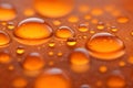 Water drops on a orange background Royalty Free Stock Photo