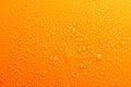 Water Drops On Orange Background Texture Royalty Free Stock Photo