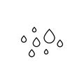 Water drops outline icon. Element of ecology icon for mobile concept and web apps. Thin line Water drops can be used for web and Royalty Free Stock Photo