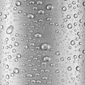 Water drops over gray glass.