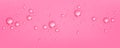 Water drops on pink background, spherical bubbles Royalty Free Stock Photo