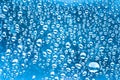 Water Drops Rain Blue Glass Background Royalty Free Stock Photo