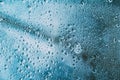 Water Drops Rain Blue Glass Background Royalty Free Stock Photo