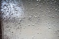 Natural Water Rain Drops on glass texture Royalty Free Stock Photo