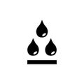 Water Drops, Rain Droplet, Raindrop Blob. Flat Vector Icon illustration. Simple black symbol on white background. Water Drop, Rain Royalty Free Stock Photo