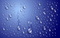 Water drops in shower or pool, condensate or rain droplets realistic transparent vector illustration, easy to put over any