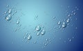 Water drops in shower or pool, condensate or rain droplets realistic transparent vector illustration, easy to put over any