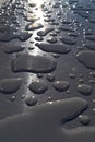 Raindrops on White Plastic Surface, Close-Up Abstract Background Royalty Free Stock Photo