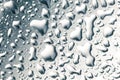 Water drops on stainless steel background Royalty Free Stock Photo