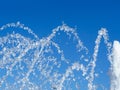 Water drops and streams shooting up from the fountain Royalty Free Stock Photo