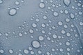 Water Drops Texture Background. Closeup Raindrop on Umbrella. Rainy Day Royalty Free Stock Photo