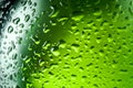 Water drops texture on the bottle of beer. Abstract background