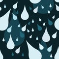 Water Drops Vector Illustration With Dark Background Seamless Pattern Royalty Free Stock Photo