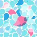 Water drops vector retro seamless pattern Royalty Free Stock Photo