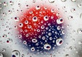 water drops view flag national of south korea