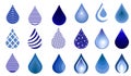 Water Drops.water drop set, blue drop buttons. Illustration