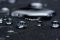 Water Drops on Waterproof Fabric Macro Royalty Free Stock Photo