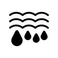 Water drops and waves icon. Falling drops Vector Illustration. thaw isolated on white.