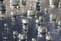 Water Drops on Waxed Glass