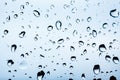 Water drops on a window glass after the rain Royalty Free Stock Photo