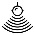 Water echo sounder icon, outline style Royalty Free Stock Photo