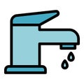 Water eco tap icon vector flat Royalty Free Stock Photo