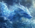 Water elemental creature Royalty Free Stock Photo