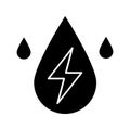 Water energy glyph icon