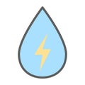 pastel water energy flat icon Royalty Free Stock Photo