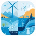 The Water-Energy Nexus - Image of a Renewable Energy Project and Its Water Usage