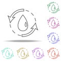 water energy outline icon. Elements of Ecology in multi color style icons. Simple icon for websites, web design, mobile app, info Royalty Free Stock Photo
