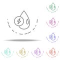 water energy outline icon. Elements of Ecology in multi color style icons. Simple icon for websites, web design, mobile app, info Royalty Free Stock Photo