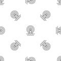 Water energy wheel pattern seamless vector