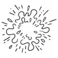 Water explosion or star burst doodle