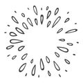 Water explosion or star burst doodle Royalty Free Stock Photo