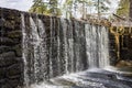 The water fall at Historic Yates Mill Park Royalty Free Stock Photo