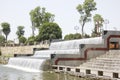 The water-fall inputting the City Moat (Xiangyang,China)